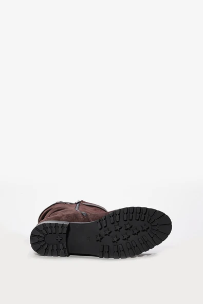 Hakiki Deri Kürklü  Kadın Klasik Çizme 064YZA856 - Resim 10