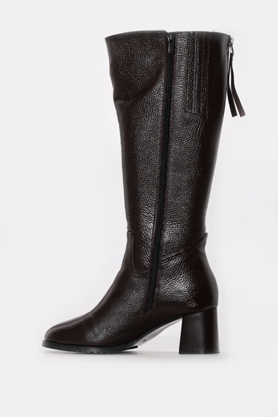 Hakiki Deri Kürklü  Kadın Klasik Çizme 064YZA850 - Resim 7