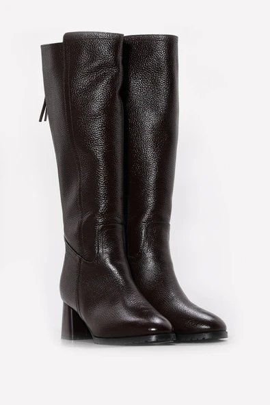 Hakiki Deri Kürklü  Kadın Klasik Çizme 064YZA850 - Resim 9