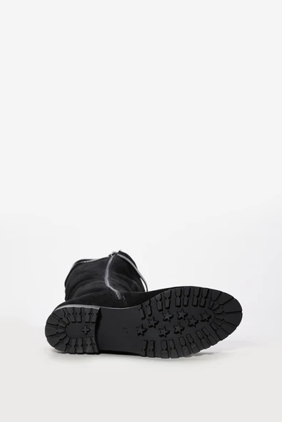 Hakiki Deri Kürklü  Kadın Klasik Çizme 064YZA856 - Resim 5