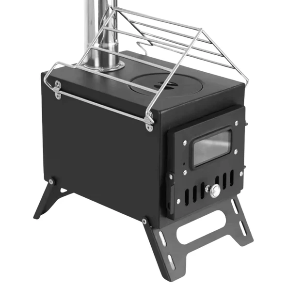 Çadır Sobası - Madfox x Woodlander - Portatif Katlanabilir - Siyah - 547308 - 3