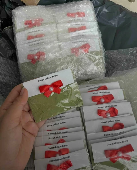 25 Adet Kına Paketi Düğün,Nişan,Söz,Kına Gecisi,Asker,6 Ay Kınası - 2