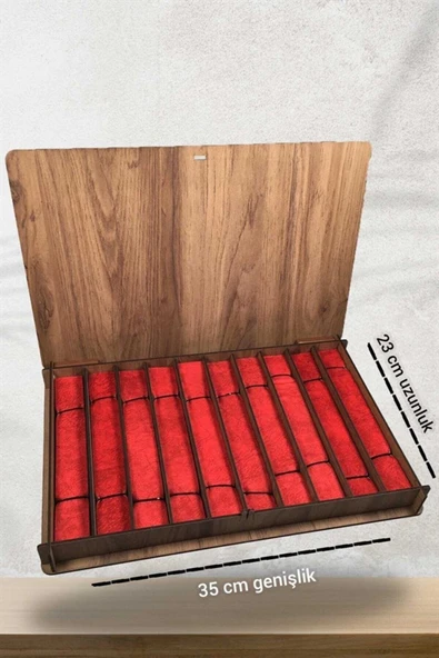 10'lu Kutu Tesbih Ve Bileklik Ahşap Kutusu ürün görseli