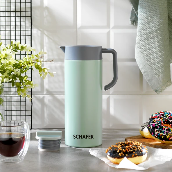 Schafer Click Termos 1.3 L-Yeşil ürün görseli