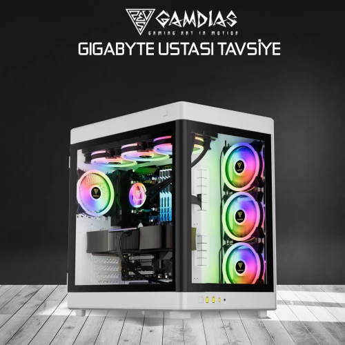 POWERED BY GIGABYTE GIGABYTE USTASI TAVSIYE, RYZEN 9 7900X, 32Gb DDR5 Ram, 1Tb NVMe SSD, 8Gb GDDR6 RTX4060 Ekran Karti, 850W Kasa, Free Dos GAMING TAVSIYESI ürün görseli