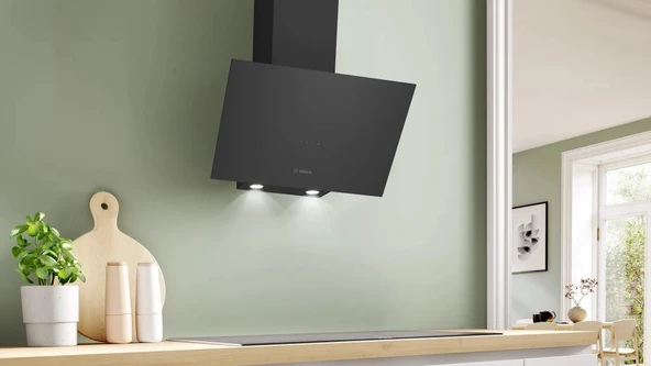 Bosch DWK64PJ60T 60 CM Duvar Tipi Davlumbaz Siyah - Resim 2