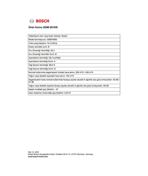 Bosch DIB97IM50 90 CM Ada Tipi Davlumbaz Gri - Resim 5