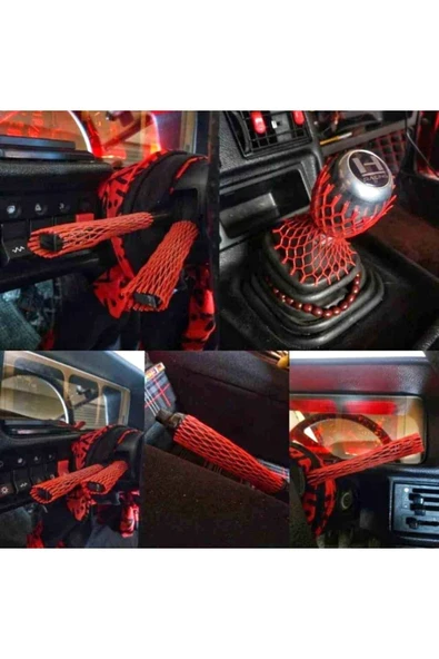 İB GLOBAL Ford Transit Custom  Serisine Uyumlu Araç İçi 10 Lu Kırmızı File Seti ürün görseli