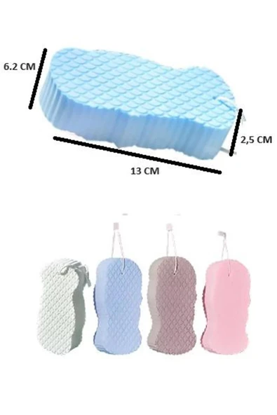 İB GLOBAL Sünger Çok Amaçlı Sihirli Peeling Süngeri Bebek Banyo Süngeri Duş Lifi Kıvrımlı Sünger Yumuşak Lif - 2