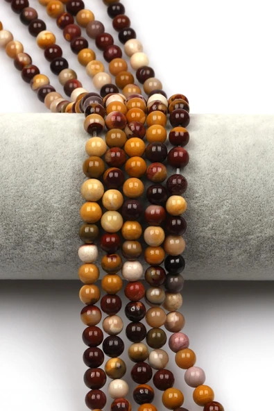 Mookaite Jasper Doğal Taş Dizi 6 mm Küre Kesim ürün görseli