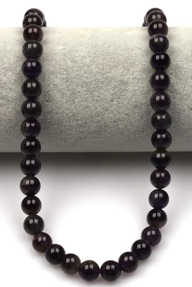 Ametist Doğaltaş Dizi 8 mm Küre Kesim - Resim 2