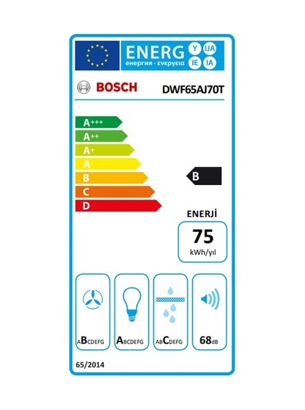 Bosch DWF65AJ70T Duvar Tipi Davlumbaz Gri - Resim 4