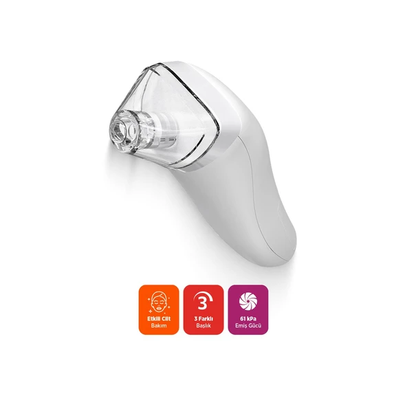 Polosmart PSC48 Pilli 3 Başlıklı Siyah Nokta Temizleme Cihazı Beyaz - 3