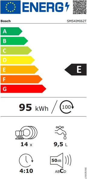 Bosch SMS4IMI62T 6 Programlı 14 Kişilik Bulaşık Makinesi - Resim 2