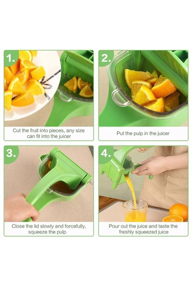 İB GLOBAL Manuel Meyve Sıkacağı El Basınçlı Nar Portakal Limonata Narenciye Juicer - 3