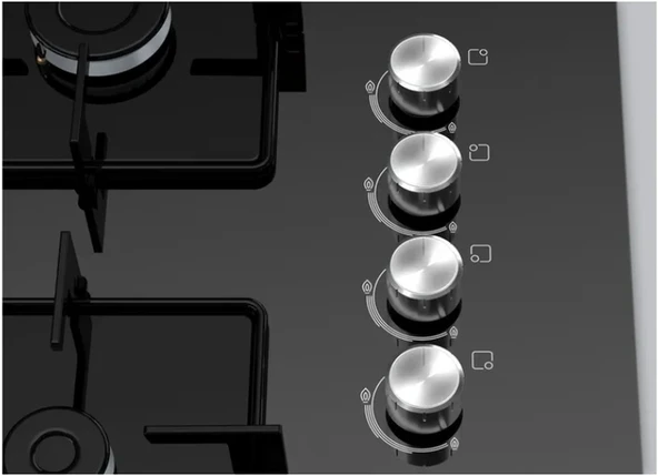 Bosch POH7C6O12O Wok Gözlü Cam Ankastre Ocak Siyah - Resim 2