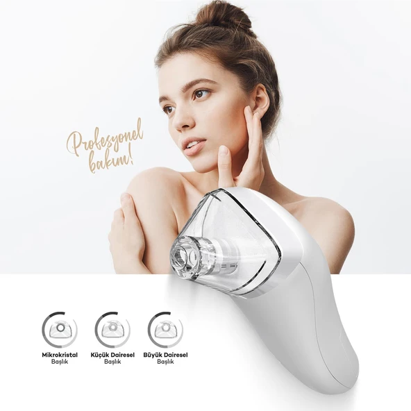 Polosmart PSC48 Pilli 3 Başlıklı Siyah Nokta Temizleme Cihazı Beyaz - 4