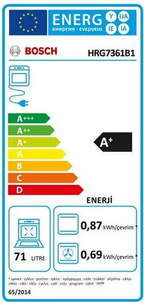 Bosch HRG7361B1 71 L Ankastre Fırın - Resim 4