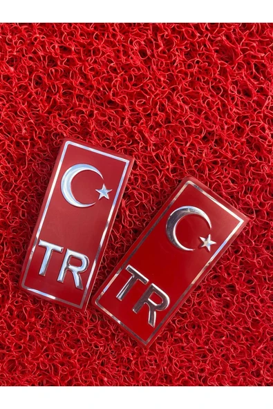 İB GLOBAL Aliminyum TR Plaka Yapıştırma Kırmızı 2'li - Resim 2