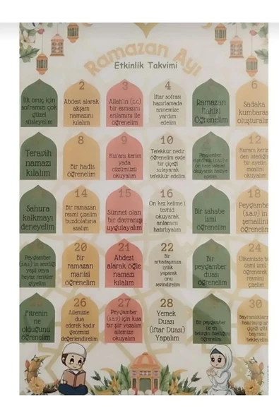 İB GLOBAL Hoşgeldin Ramazan Etkinlik Takvimi - 1