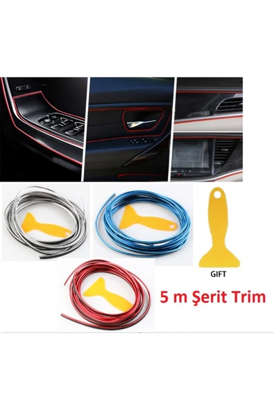 İB GLOBAL Araba Dekorasyon 5 Metre Şerit Trim - 1