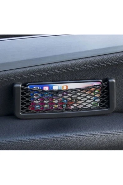 İB GLOBAL Oto Cep Telefonu Ve Malzeme Filesi Araç Içi Fileli Ceplik Malzeme Filesi - Resim 3