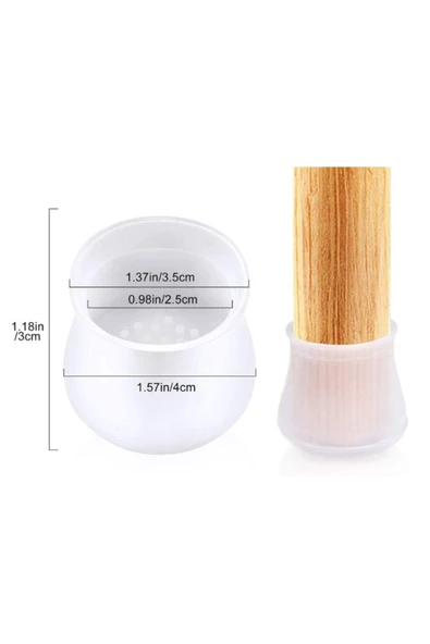 İB GLOBAL Masa Sandalye Ayak Koruyucu 12 Adet - Resim 3