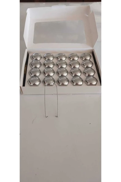 İB GLOBAL 19mm Krom Düz Tip Bijon Kapağı Seti 20'li ürün görseli