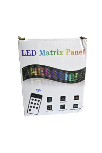 İB GLOBAL Matrix Panel Kayar Led Dijital Tabela Uzaktan Kumanda Uygulama İle Bağlantı Ve Tasarlama ürün görseli