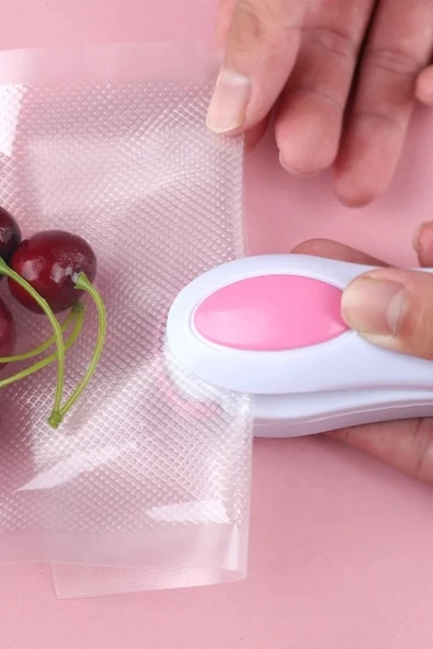 İB GLOBAL Yeni Nesil Poşet Kapatıcı Poşet Vakumlayıcı Pilli Poşet Ağzı Yapıştırıcı Poşet Kapama Aparatı ürün görseli