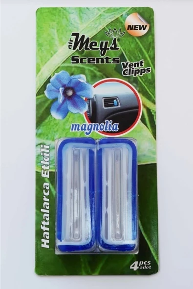 İB GLOBAL Magnolia Kokulu Araba Kalorifer Petek Kokusu Clips (1 Paket-4 Adet) ürün görseli