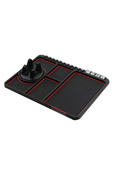 İB GLOBAL Araç İçi Kaydırmaz Ped 3D Numaratör Telefon Tutuculu Torpido Kaydırmaz XL Kare - Resim 4