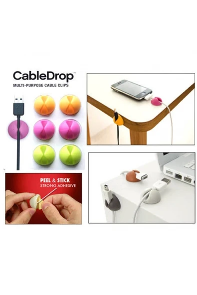 İB GLOBAL Larimar Kablo Sabitleyici Aparat 6 Adet - Resim 3