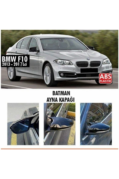 İB GLOBAL Bmw 5 Serisi F10 Lcı Batman Yarasa Ayna Kapağı Piano Black 2013-2017 Makyajlı Kasa - 1