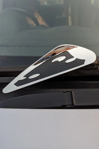 İB GLOBAL Oto Silecek Rüzgarlığı Krom-Siyah 2'li Set - Resim 4