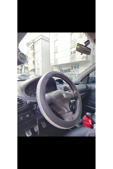 İB GLOBAL Gümüş Taşlı Direksiyon Geçme Kılıf - Göz Alıcı Güzellik - Direksiyon Kılıfı - Resim 4