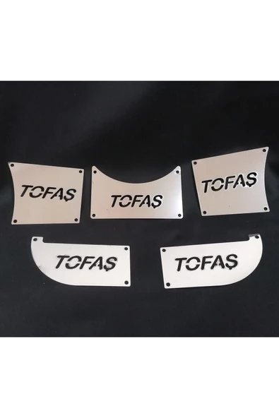 İB GLOBAL Tofaş 5 Parça Krom Tofaş Yazılı - 1