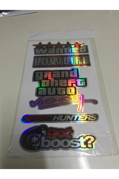 İB GLOBAL araç otomobil arka cam yazısı hologramlı stciker ürün görseli