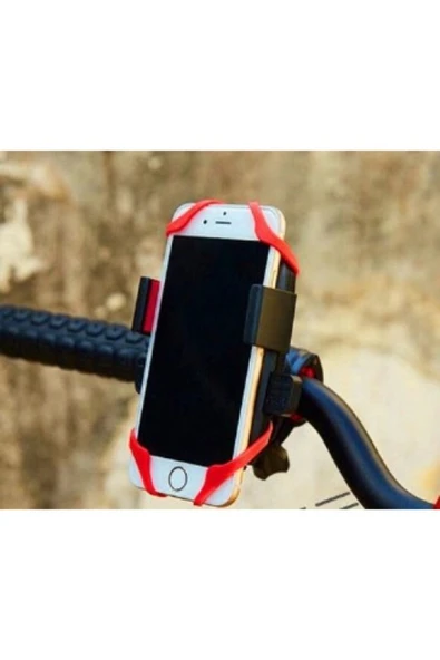 İB GLOBAL Lastik Destekli Standlı Bisiklet Telefon Tutucu Telefon Tutucu Aksesuarları Gidon Telefon Tutucusu - Resim 6