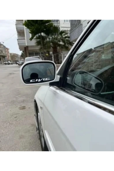 İB GLOBAL Honda Cıvıc Ayna Yazısı Beyaz 2 Adet ürün görseli