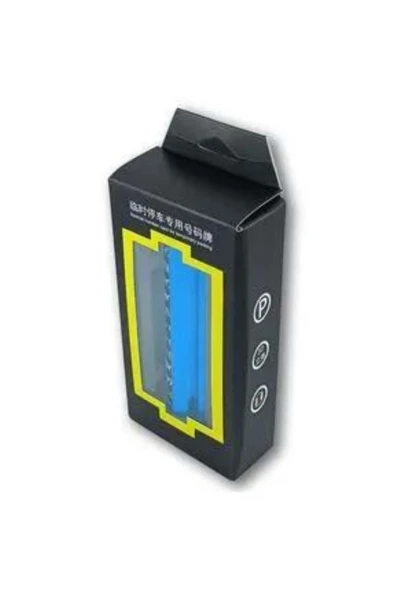 İB GLOBAL Mavi Metal Kasa Numara Çevirmeli Araç İçi Telefon Numaratör Park Numarası Parkmatik Araba Numaratör - Resim 3