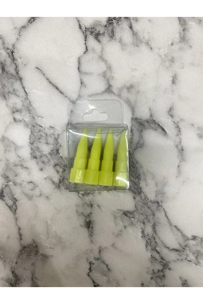 İB GLOBAL Sivri Mermi Sibop Kapağı Plastik 4'lü 32mm Sarı - 1