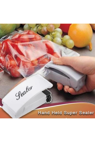 İB GLOBAL Plastik Naylon Poşet Ağzı Kapatıcı Pilli Yapıştırma Handy Sealer - 1