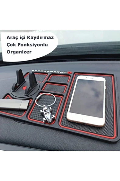 İB GLOBAL Araç Içi Kaydırmaz Torpido Organizeri Sihirli Ped Torpido Kaydırmaz Ped - Resim 2