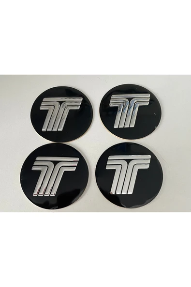 İB GLOBAL TOFAŞ JANT GÖBEK YAPIŞTIRMA SİYAH ZEMİN ÜSTÜ KROM YAZI ürün görseli