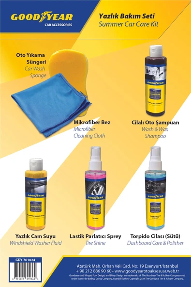 Orijinal 6 Parça Otomobil Yazlık Bakım Seti - Resim 3