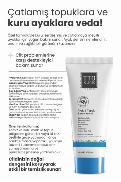 Tto Clinic Ayak & Topuk Bakım Kremi 100 ML - Resim 4
