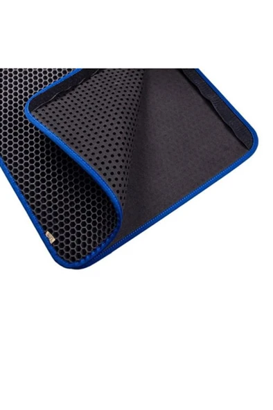 Cattie Kum Toplayıcı Fonksiyonel Kedi Paspası Altıgen Model L Boy - Blue 50-75cm - 3