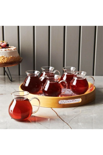 AROW Keyf-i Ala Borosilikat 6'lı Çay Bardağı - 220 ml - 1