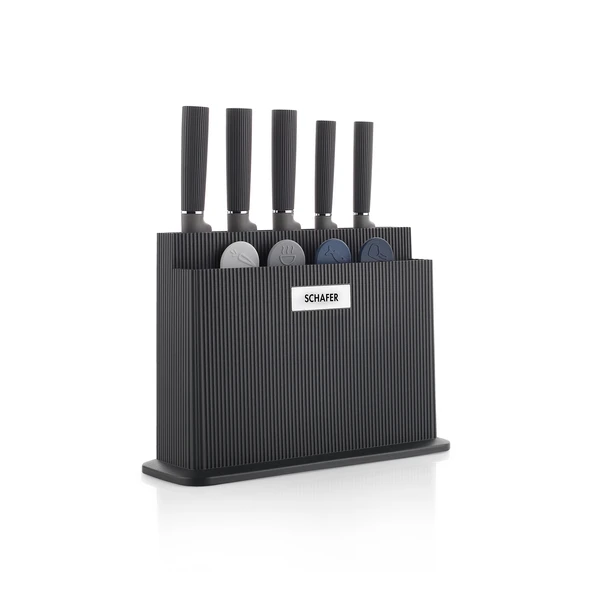 Schafer Forge Kesme Tahtası/Bıçak Seti 10 Parça-Siyah - 4